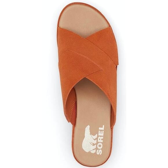 NWOB Sorel Women's Cameron Flatform Mule Sandals Desert Sun US 7 - Picture 2 of 16